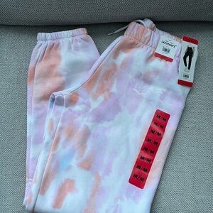 NWT Lazy Pants Pastel Tie-Dye Jogger Sweatpants